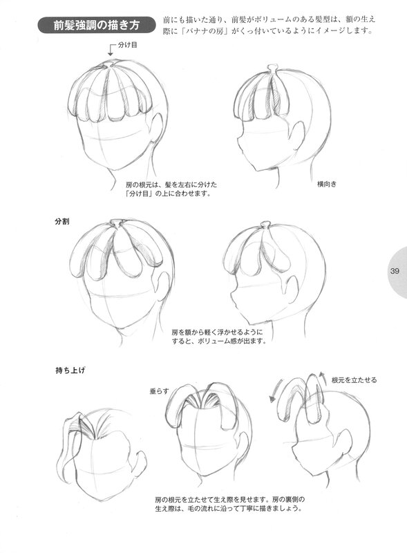 drawing tutorial for bangs