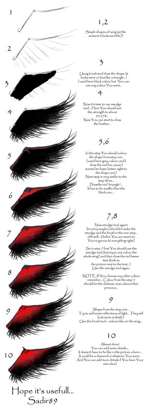 drawing tutorial for wings