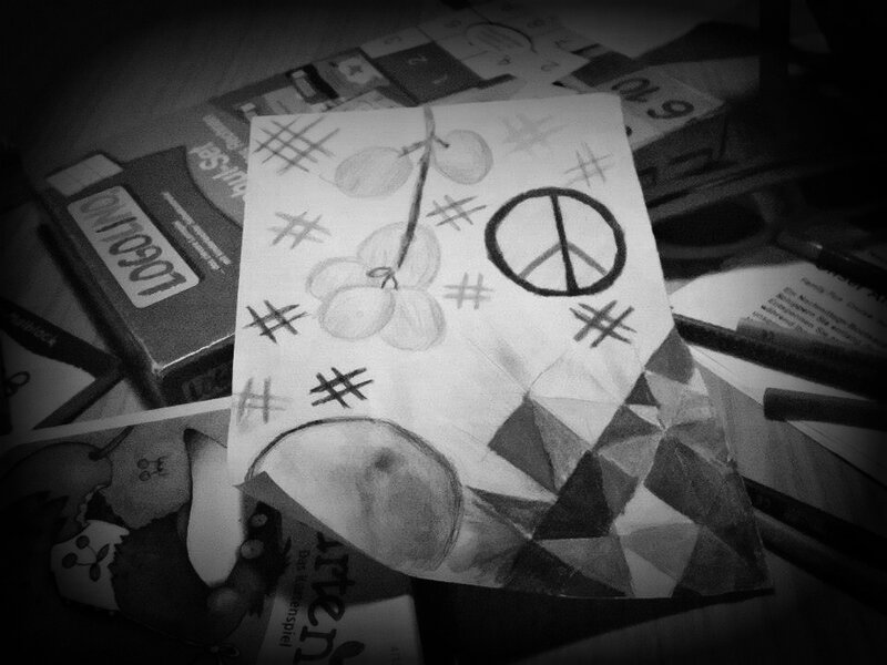 Drawn Paper on Table