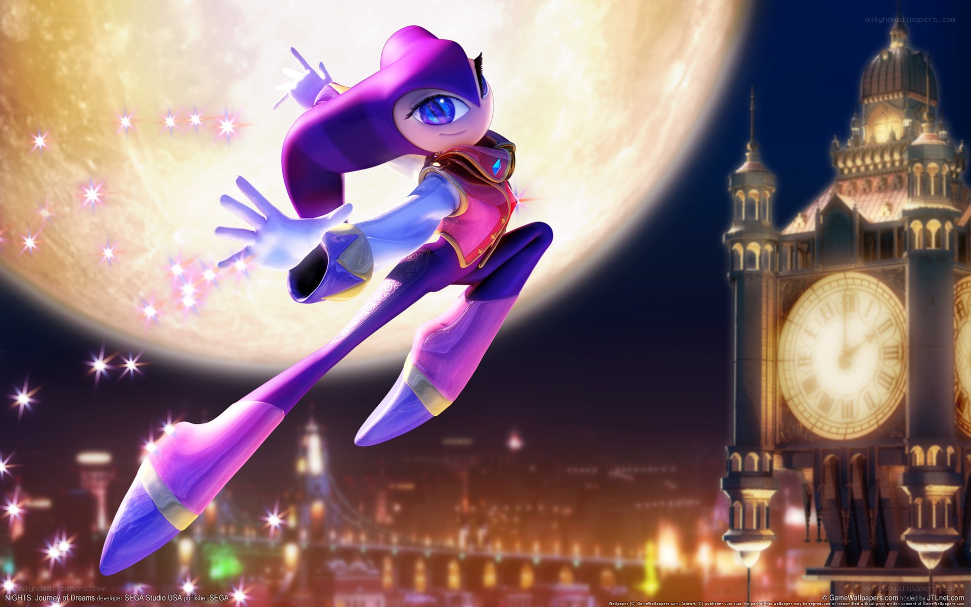 Dream character in cityscape