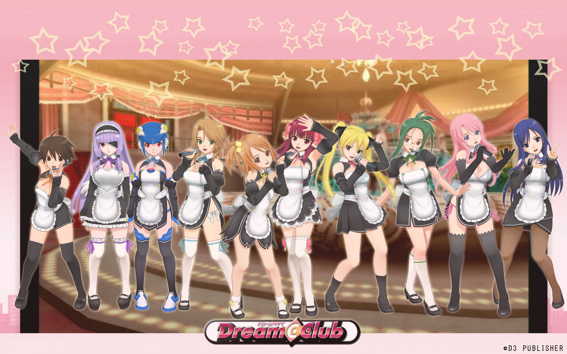 Dream Club characters on stage