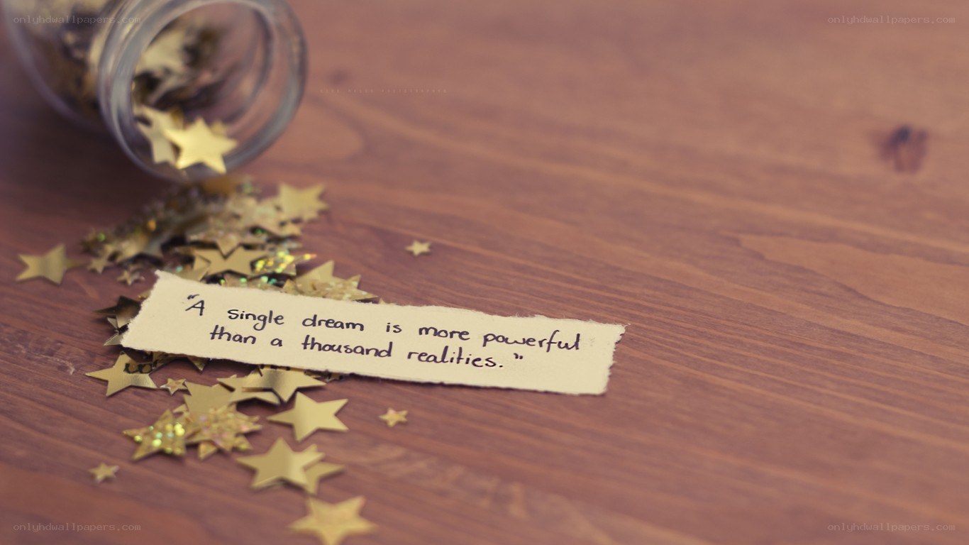Dream quote with stars