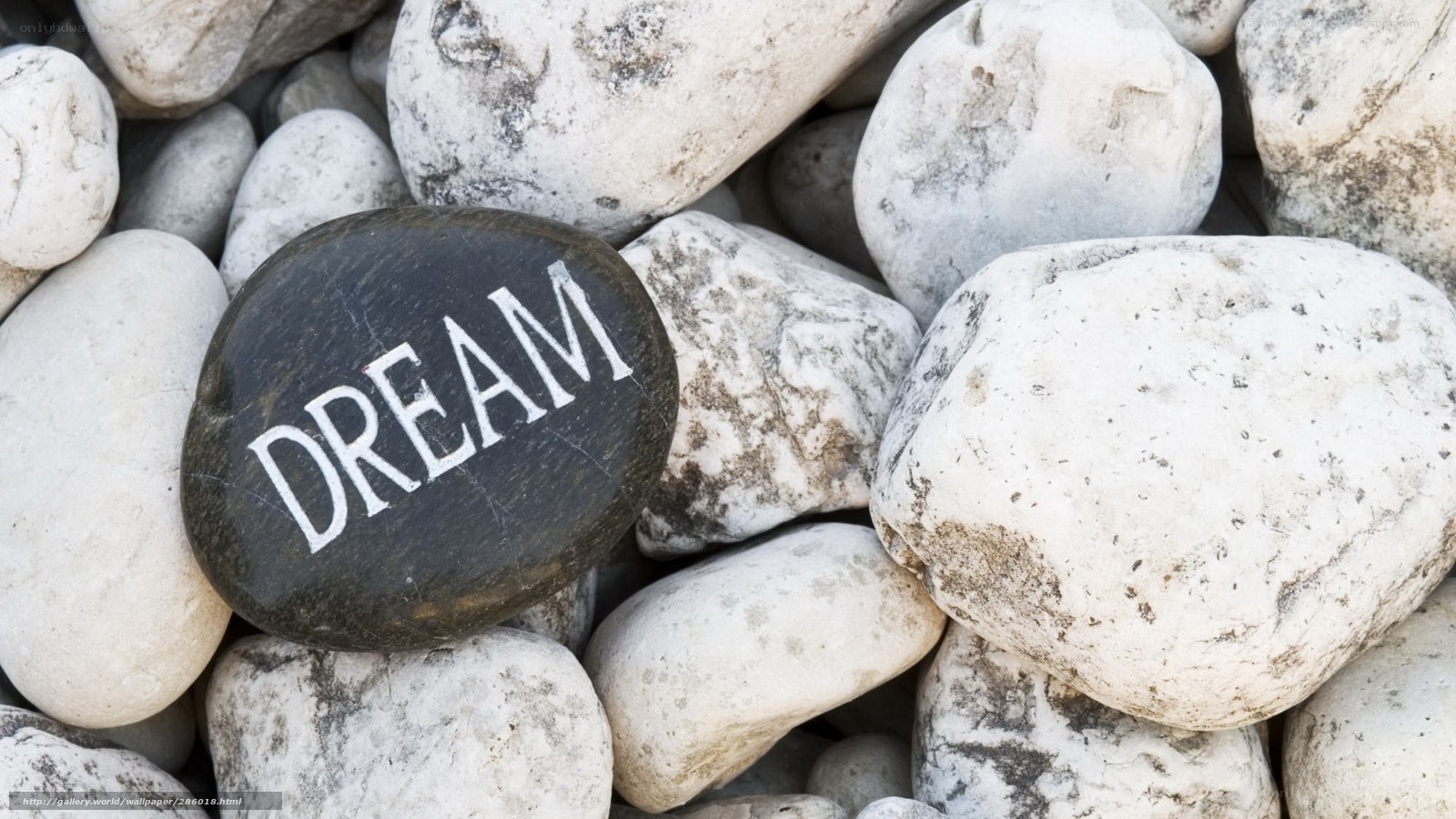 Dream stone among pebbles