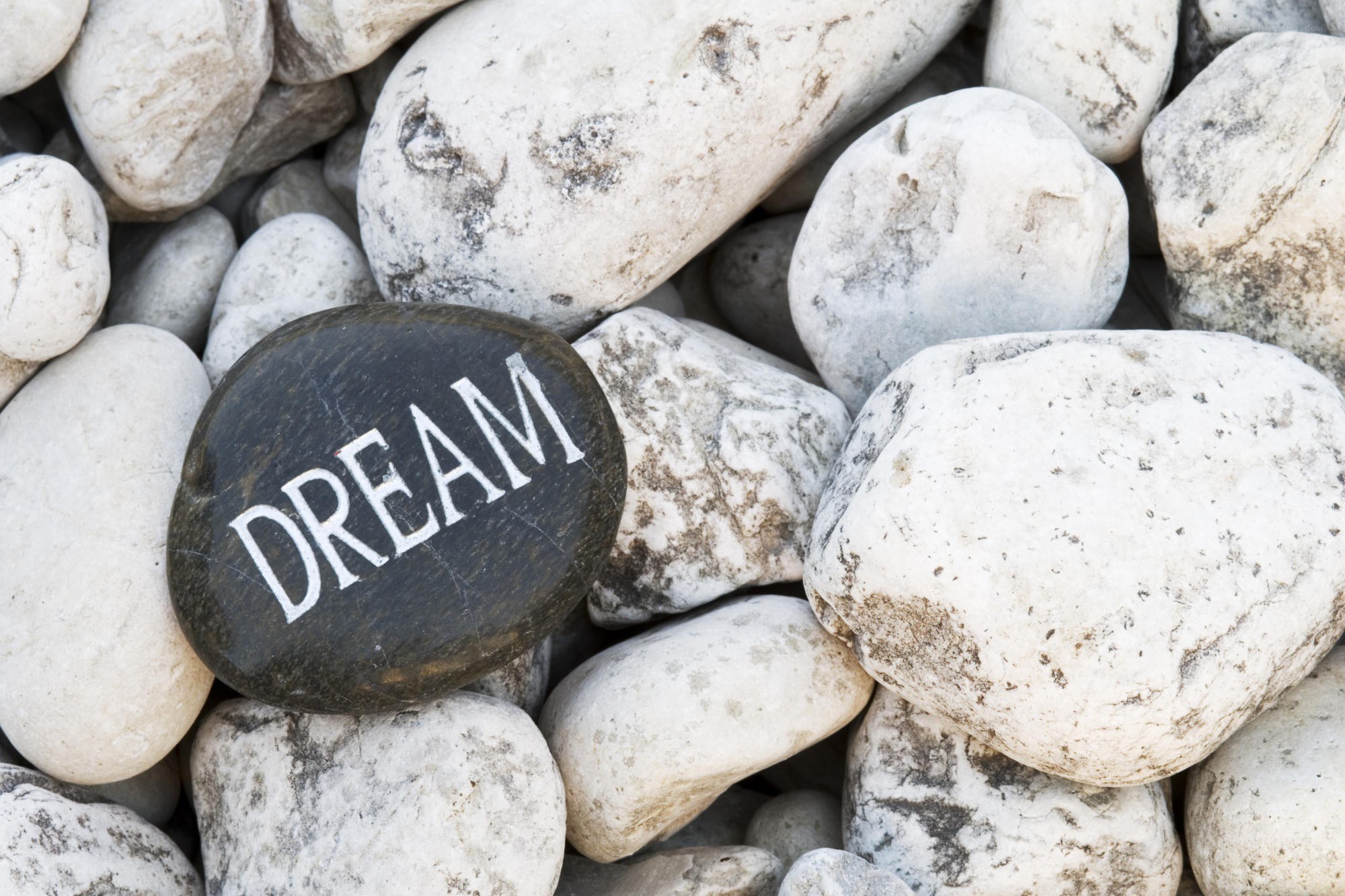 Dream stone among pebbles