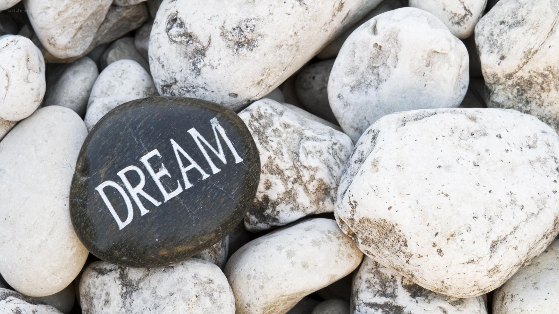 Dream stone among pebbles