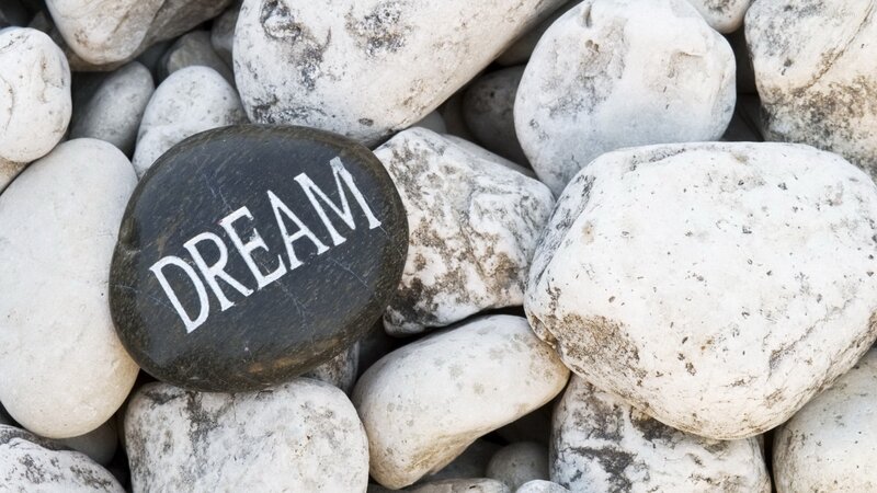 Dream stone among pebbles