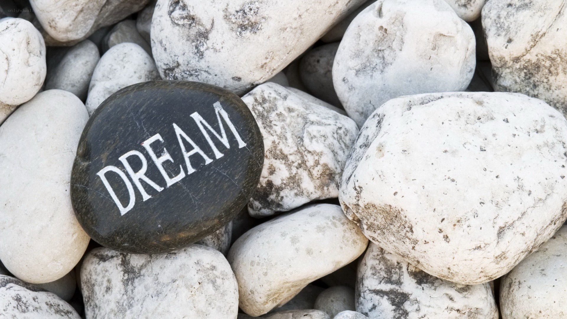 Dream stone among pebbles