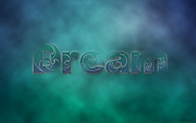 Dream text with floral design