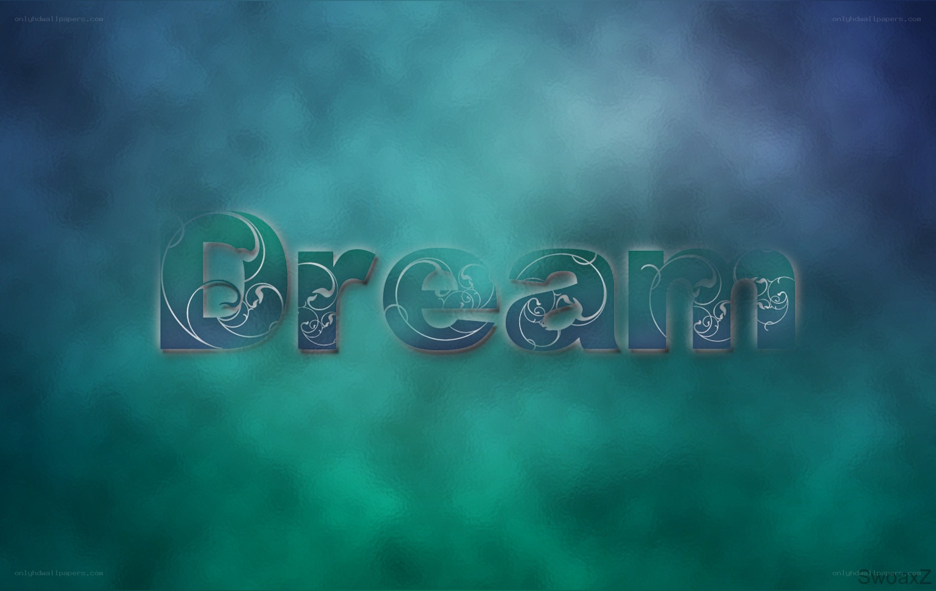 Dream text with floral design