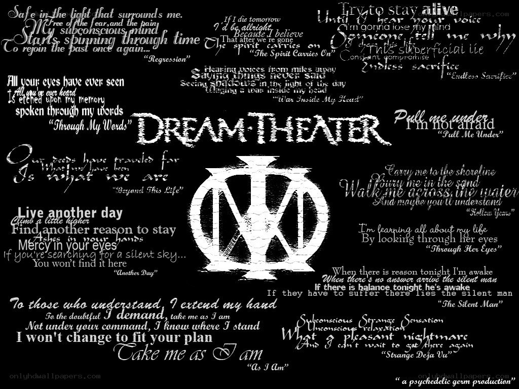 Dream Theater lyrics collage