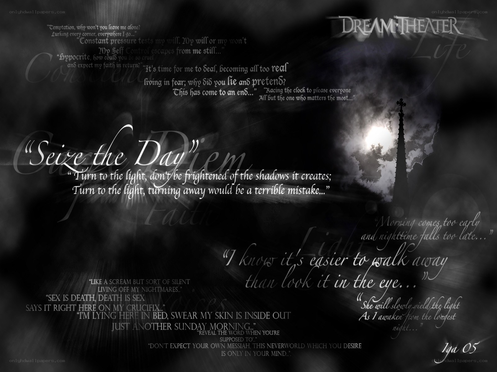 Dream Theater lyrics collage