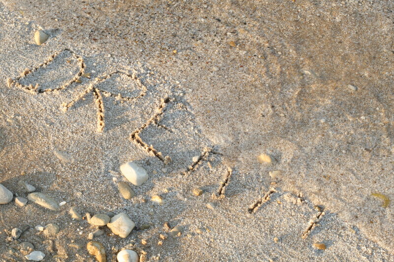 Dream written in the sand