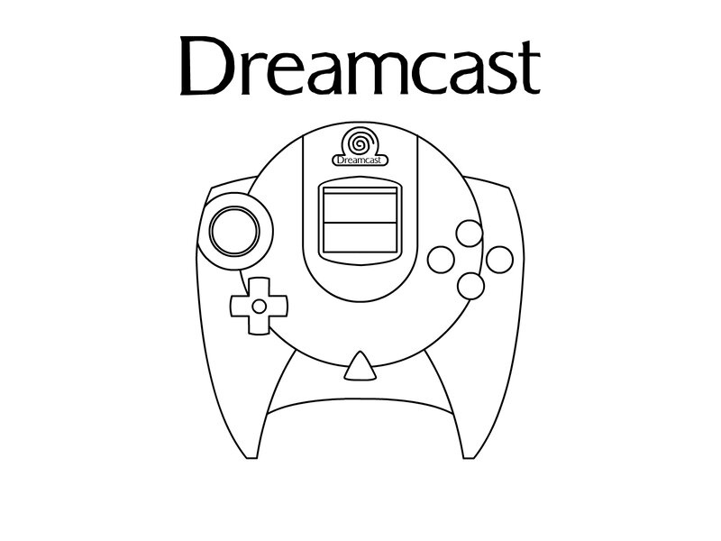 Dreamcast controller coloring page