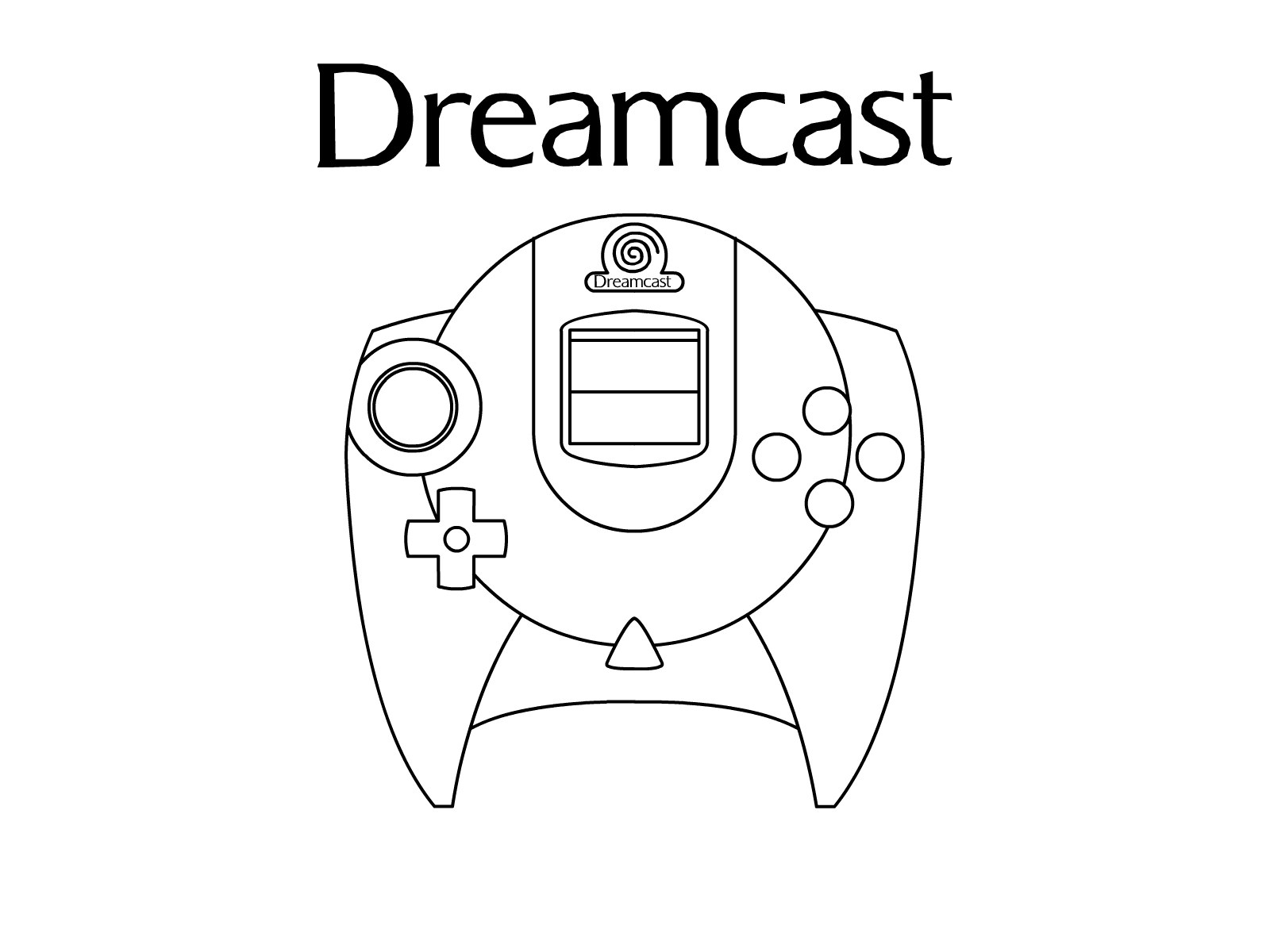 Dreamcast controller coloring page