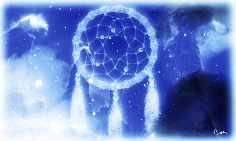 dreamcatcher in starry sky