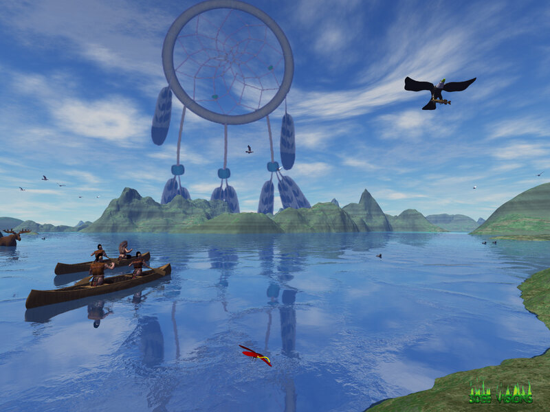 Dreamcatcher over a lake