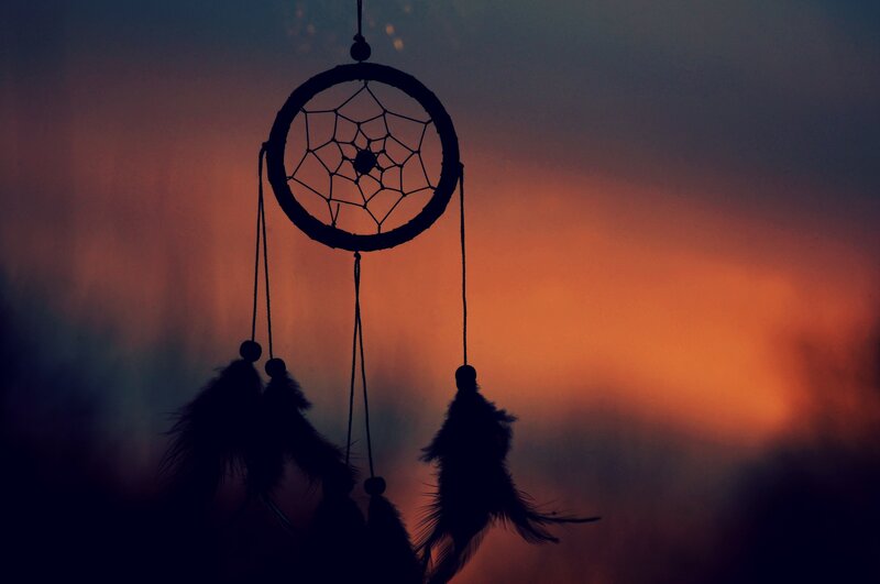 Dreamcatcher Silhouette — Orange
