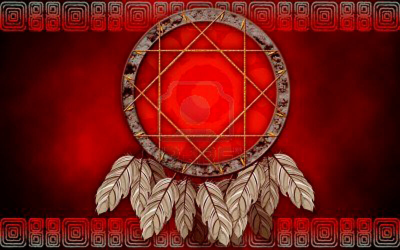 Dreamcatcher with Feathers — Red