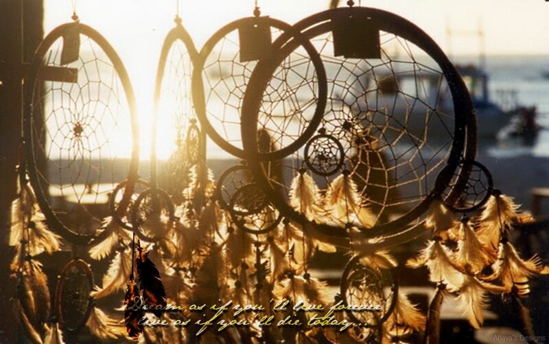 Dreamcatchers at sunset