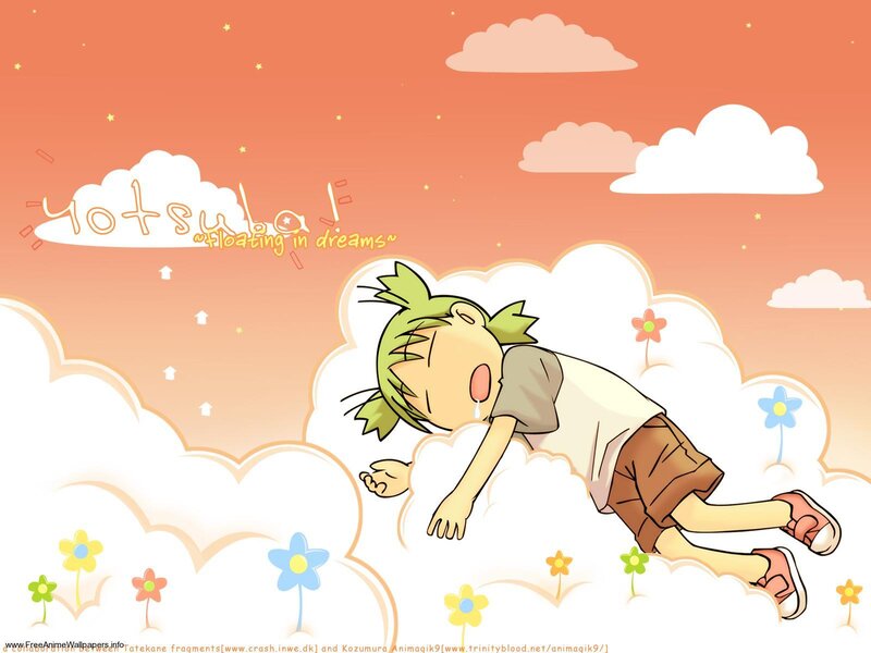 Dreaming boy on clouds