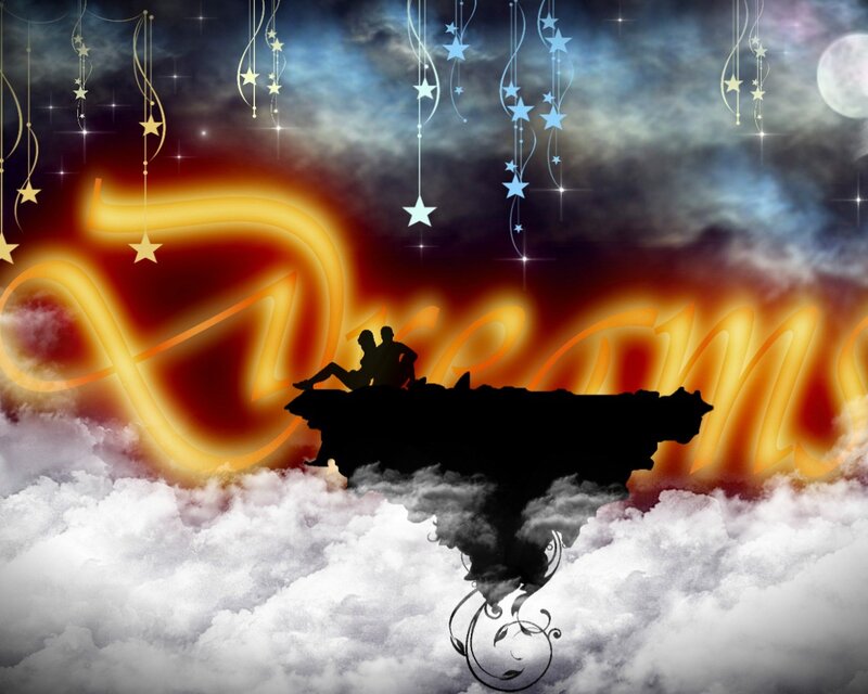 dreams floating above clouds
