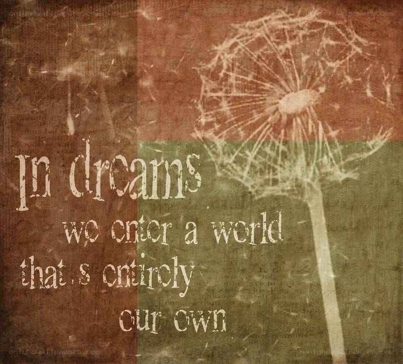 dreams quote with dandelion
