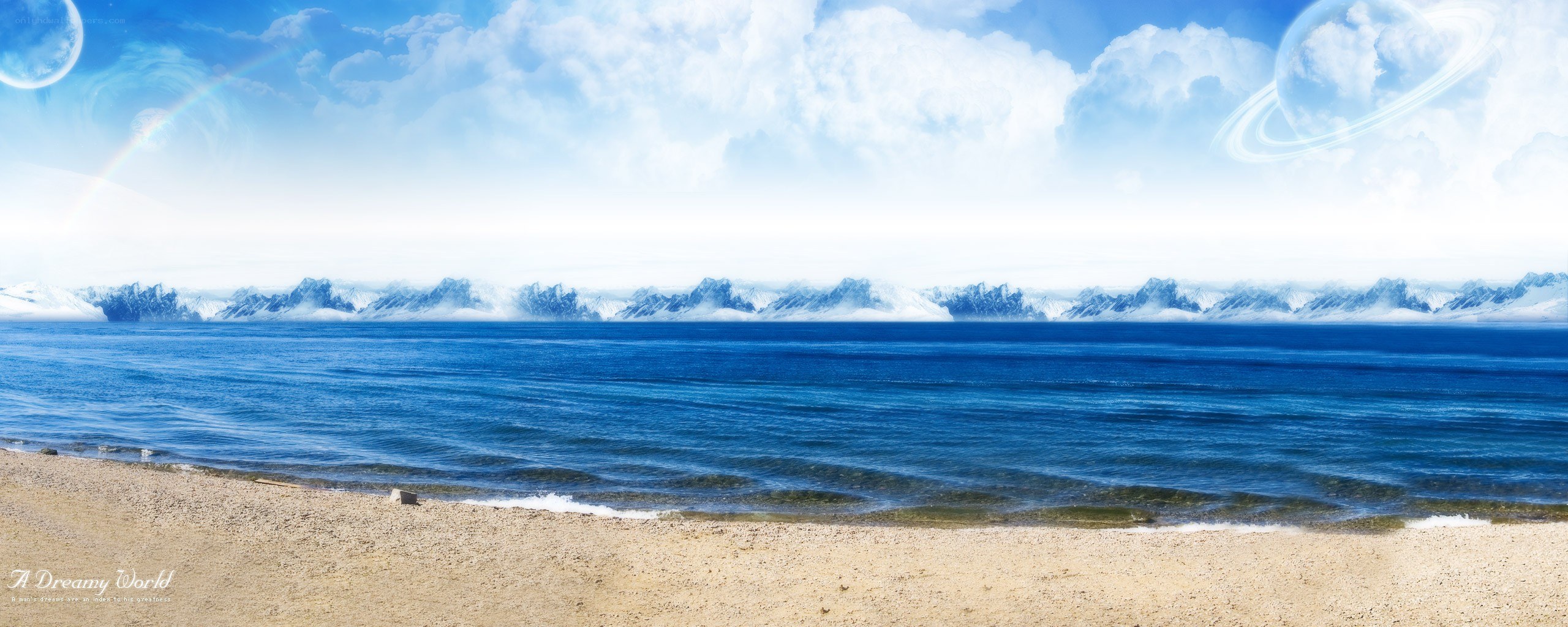 Dreamy alien beach world