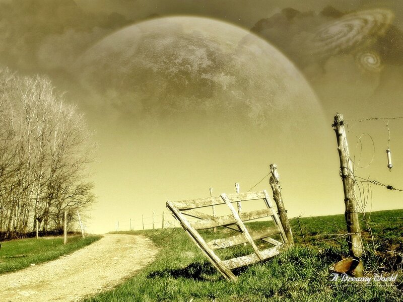 Dreamy alien landscape