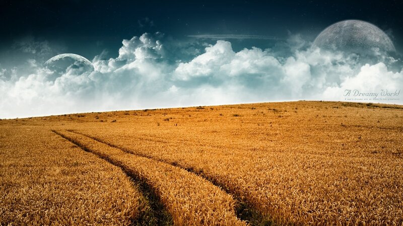Dreamy alien landscape