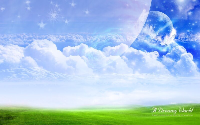 Dreamy celestial landscape