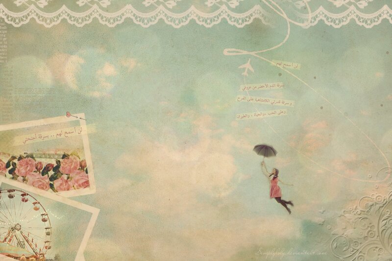 Dreamy collage with girl and roses