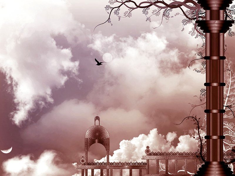 dreamy fantasy architecture