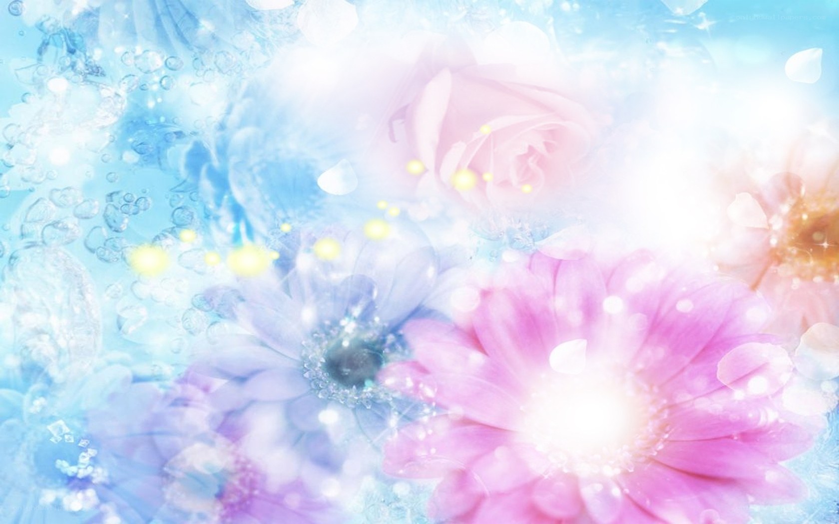 dreamy floral abstract background