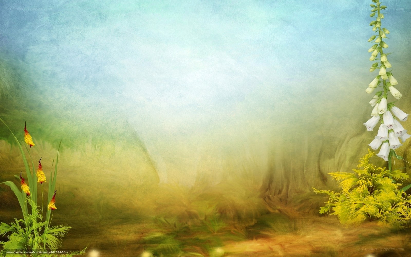 dreamy floral landscape