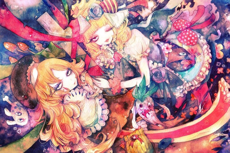 Dreamy girls with fantastical creatures