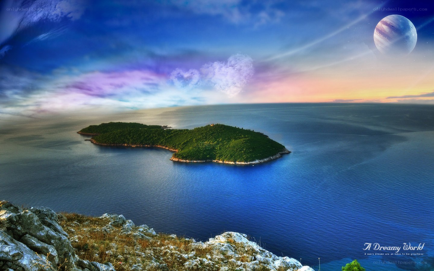 Dreamy island landscape