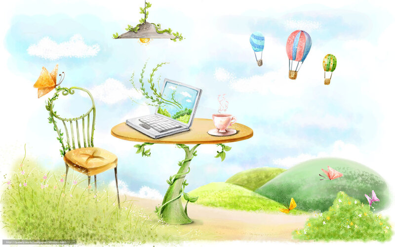 Dreamy outdoor workspace