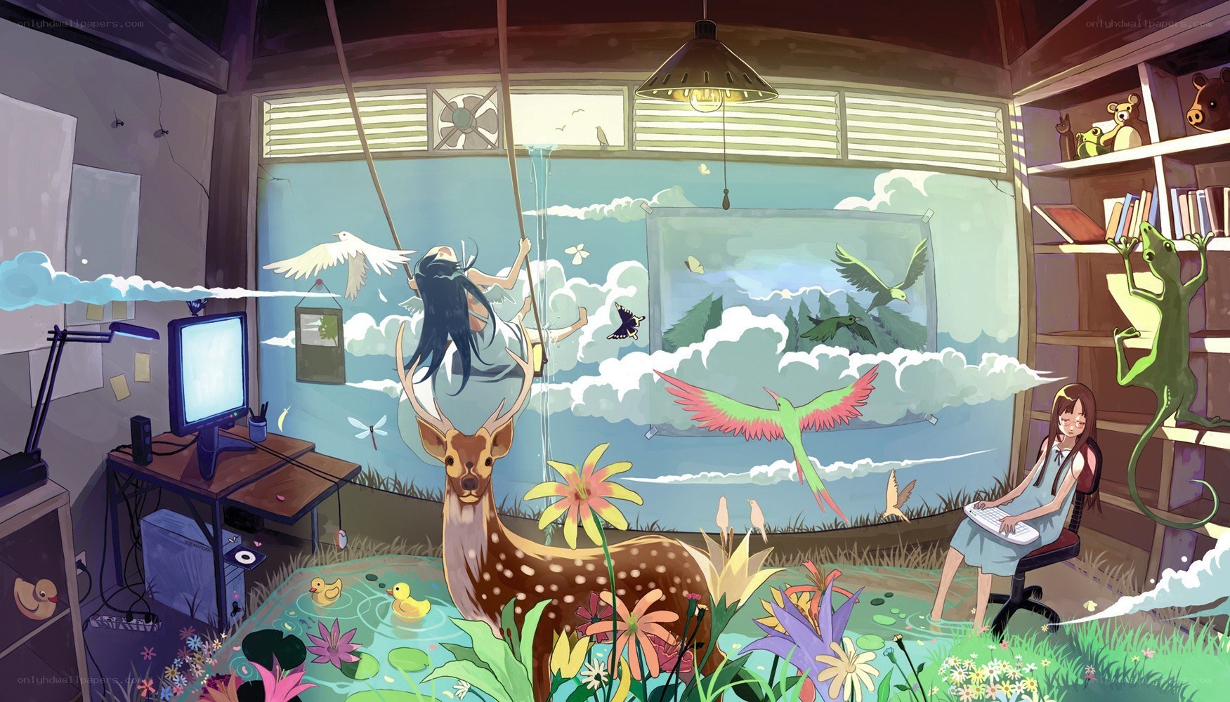 dreamy room with nature
