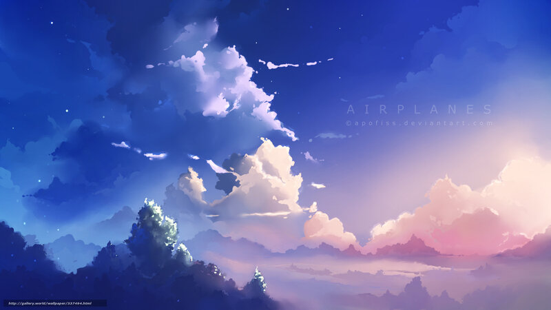 Dreamy sky with clouds