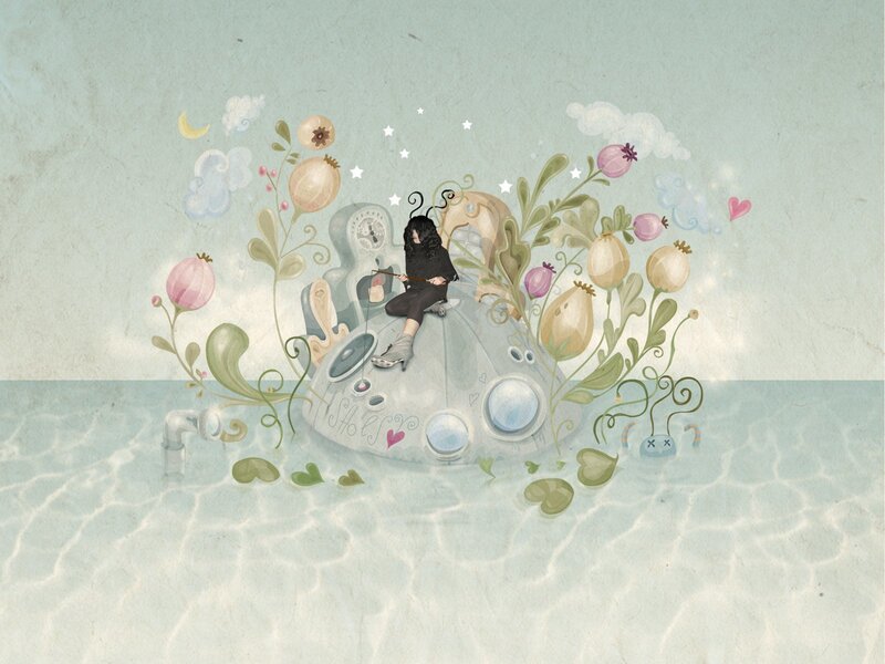 dreamy underwater scene