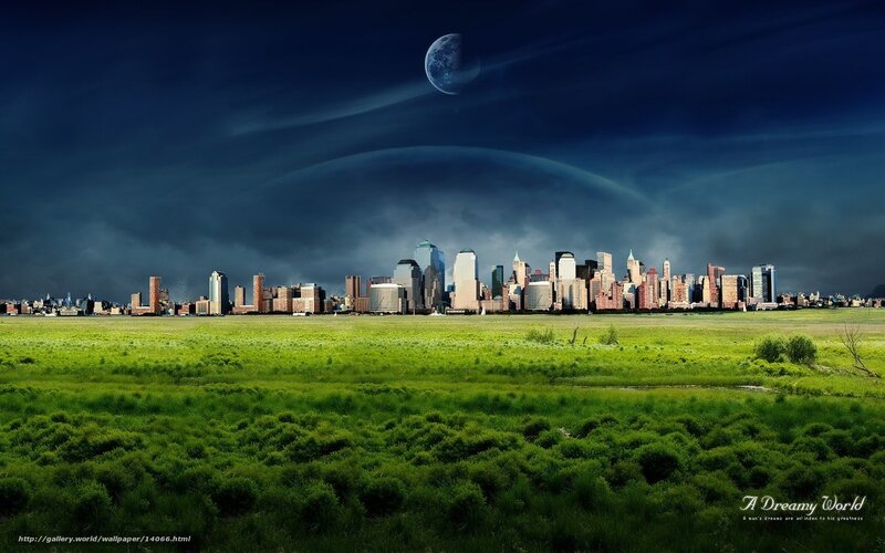 Dreamy World Cityscape
