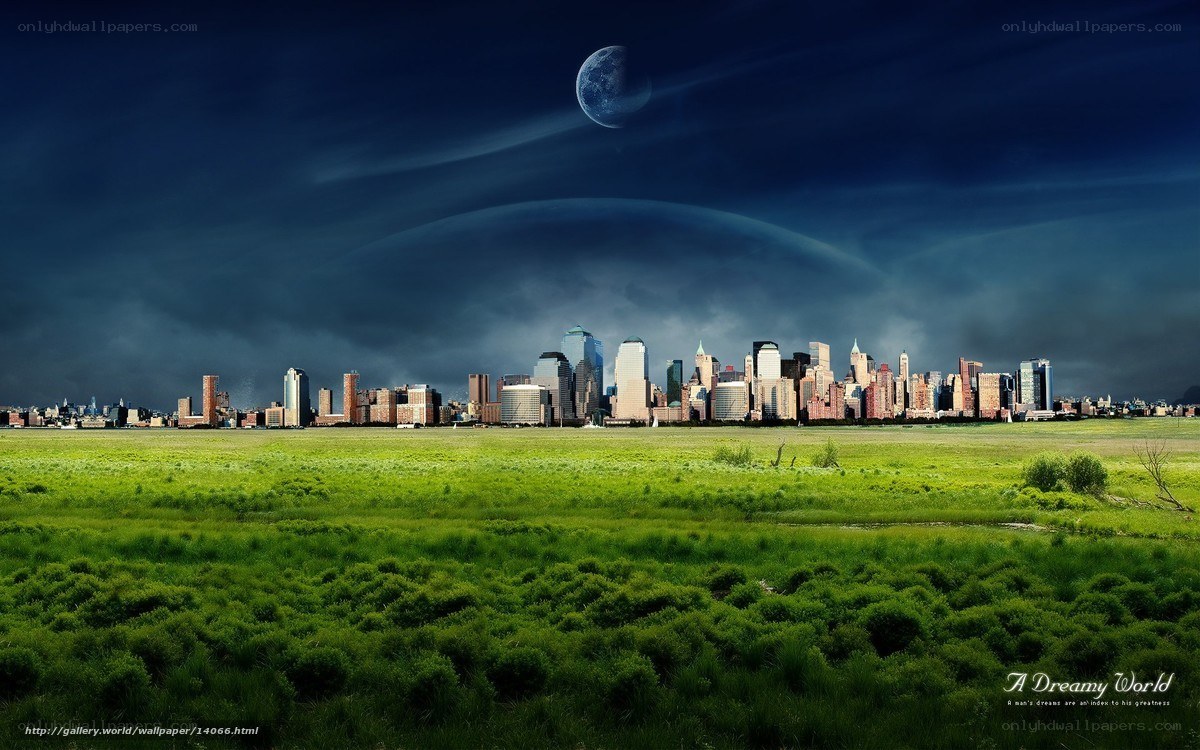 Dreamy World Cityscape