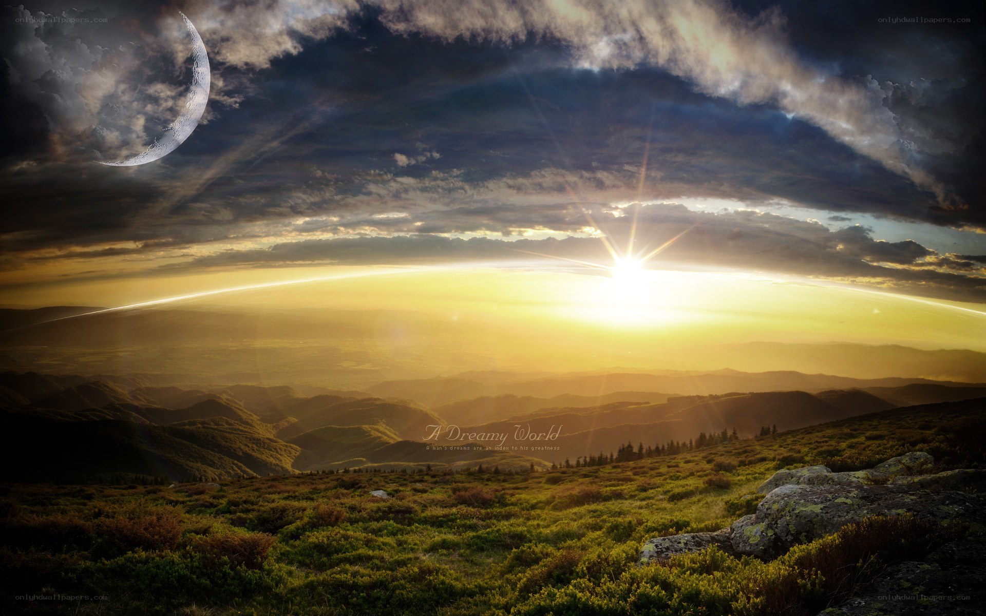 Dreamy world landscape