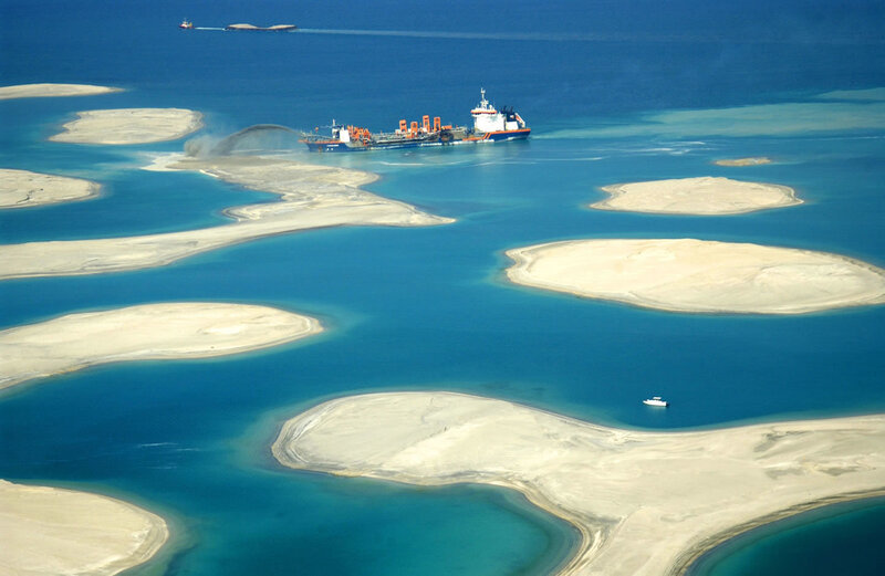 Dredging Ship in Lagoon