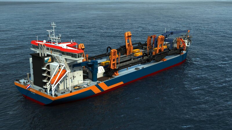 Dredging Vessel at Sea
