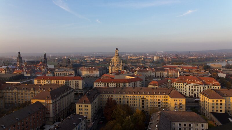 Dresden cityscape at sunset