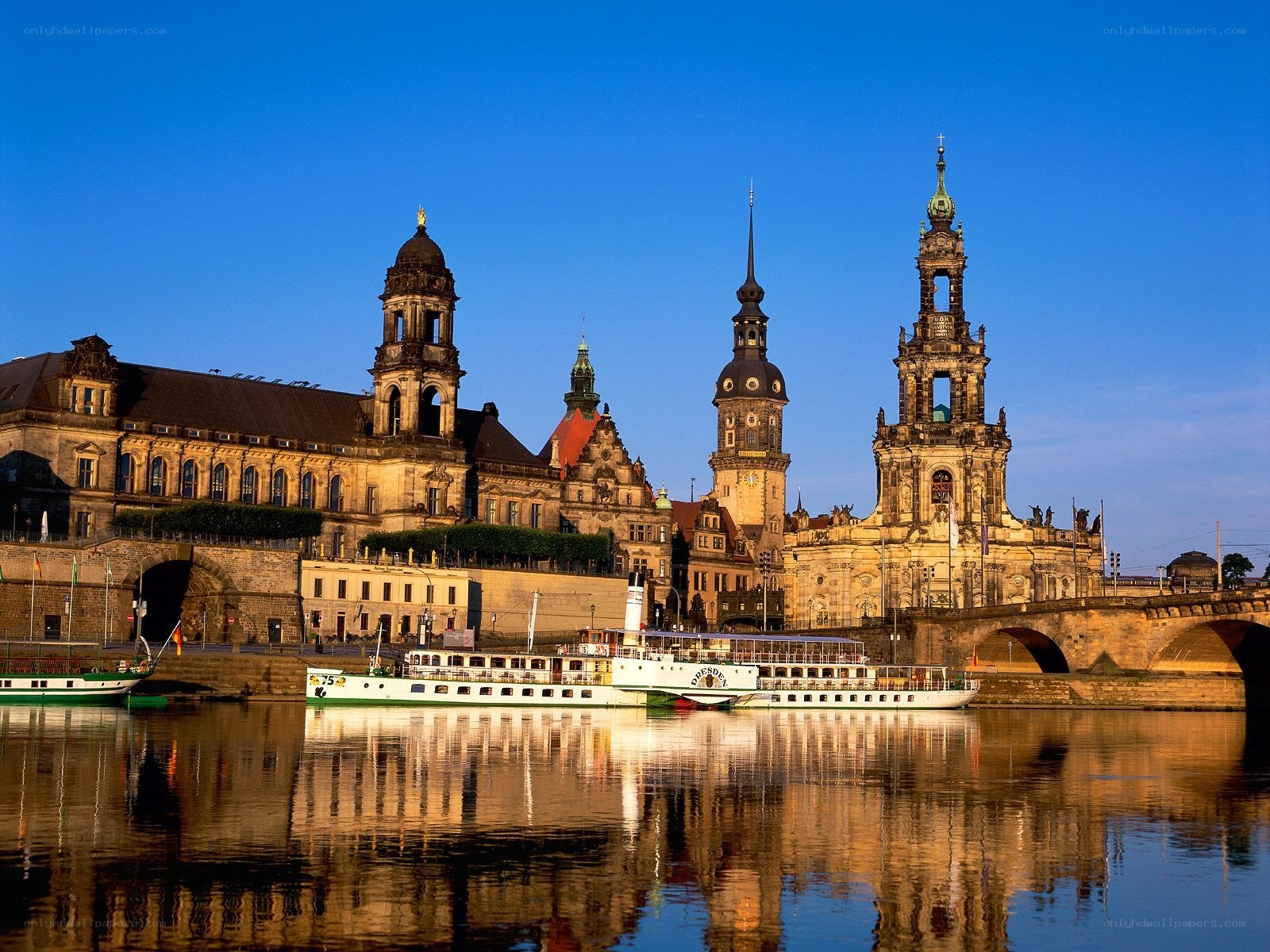 Dresden cityscape at sunset