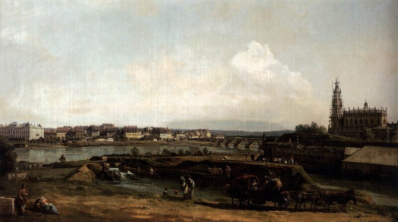 Dresden cityscape with river