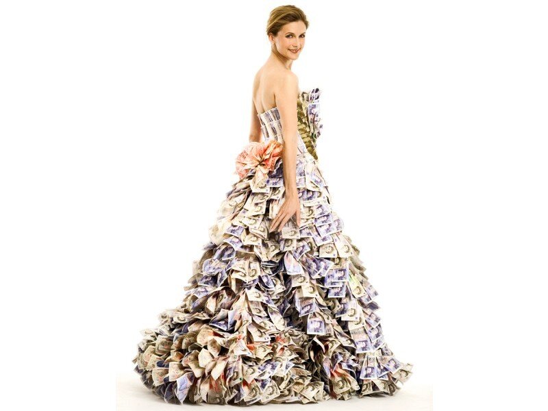 dress made of money