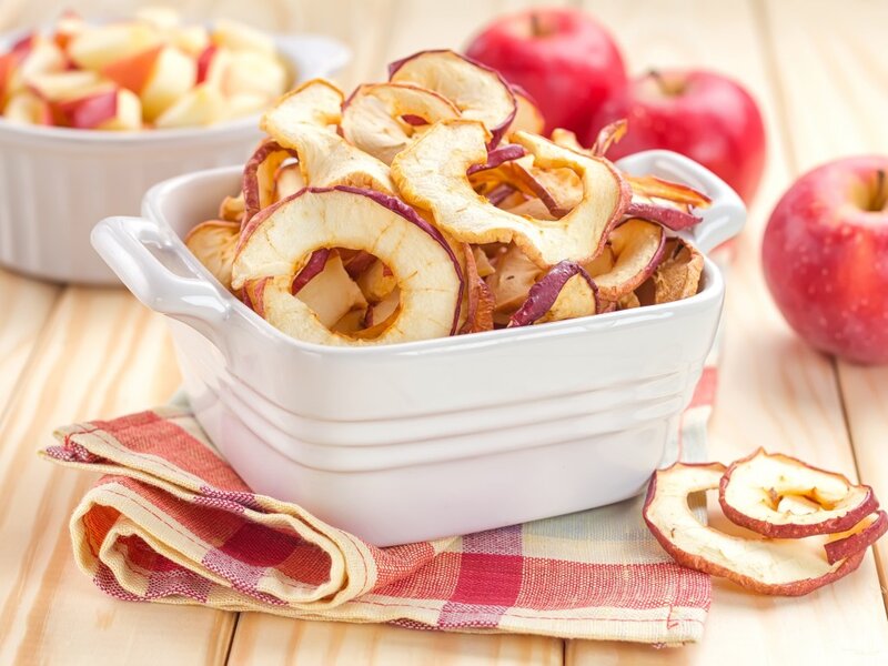 Dried Apple Slices — White